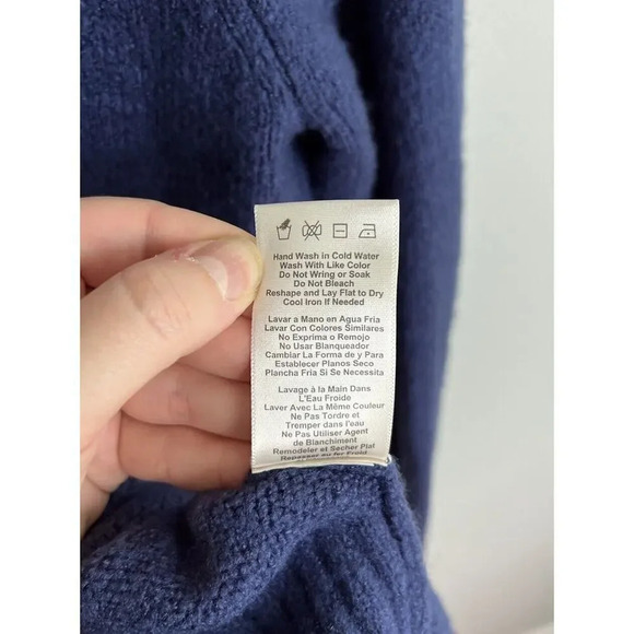 UGG Navy Blue Tinley Wrap Sweater Size Small Stretch Women’s - Picture 7 of 8